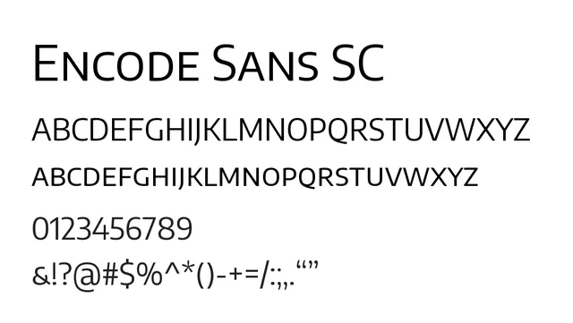 Encode Sans SC, modern, clean