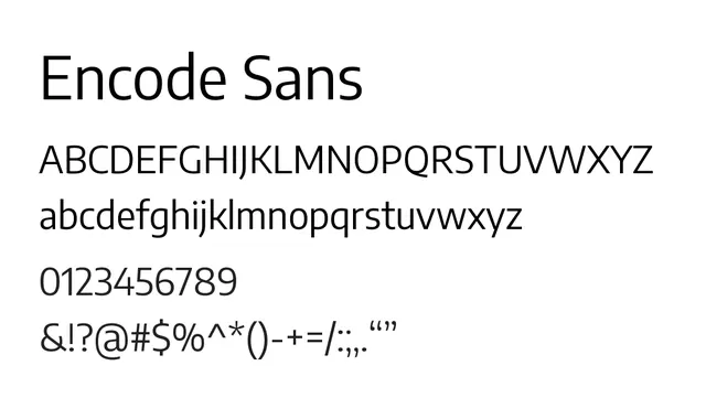 Encode Sans, modern, clean