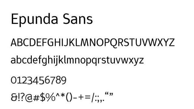 Epunda Sans, modern, neutral