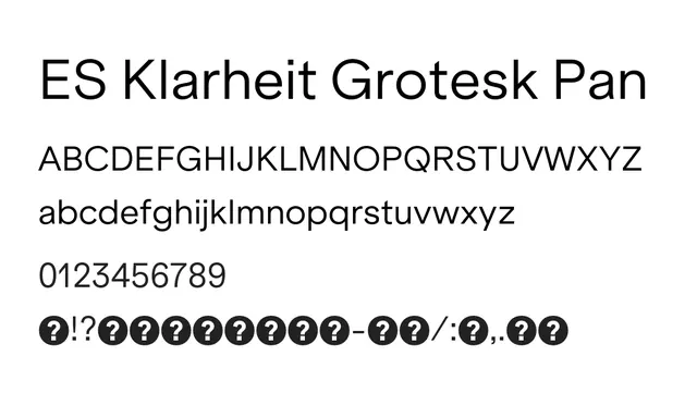 ES Klarheit Grotesk Pan, modern, geometric
