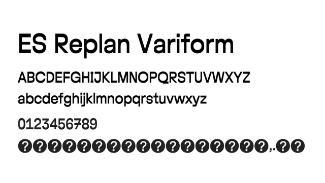 ES Replan Variform, bold, strong