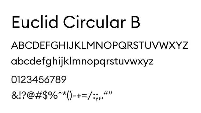 Euclid Circular B, modern, clean