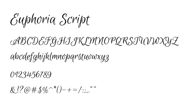 Euphoria Script, elegant, flowing