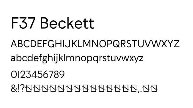 F37 Beckett, modern, clean