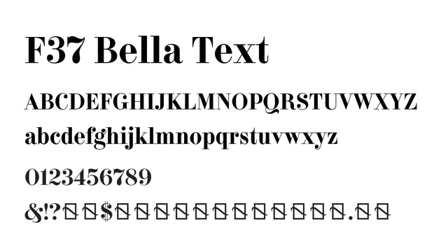 F37 Bella Text, elegant, classic