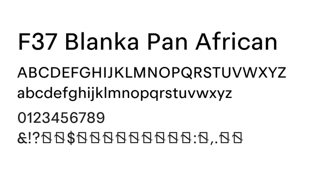F37 Blanka Pan African, modern, clean