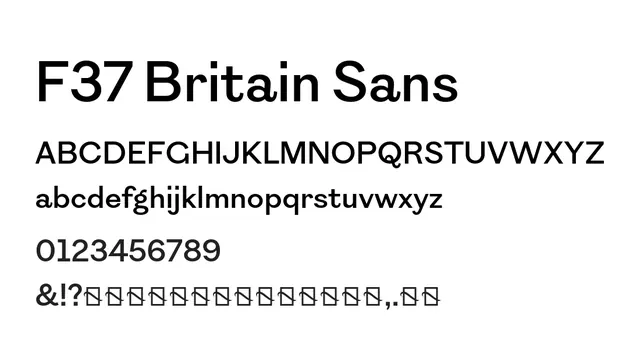 F37 Britain Sans, modern, clean