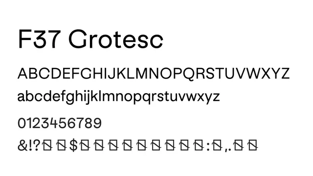 F37 Grotesc, modern, clean