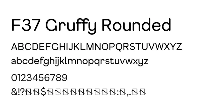 F37 Gruffy Rounded, friendly, warm
