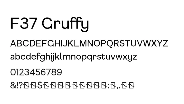 F37 Gruffy, modern, clean