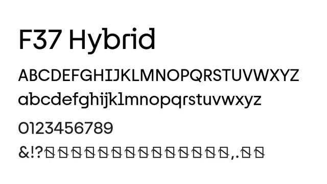 F37 Hybrid, modern, clean