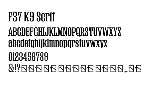 F37 K9 Serif, modern, editorial
