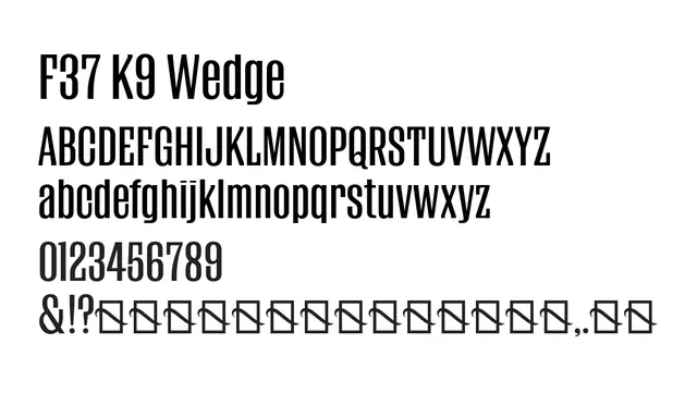 F37 K9 Wedge, modern, distinctive
