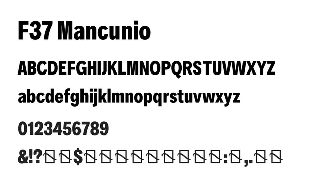 F37 Mancunio, modern, bold
