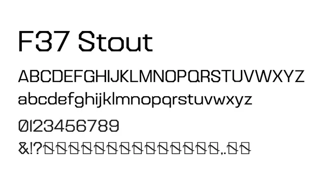 F37 Stout, bold, sturdy