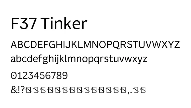 F37 Tinker, modern, clean