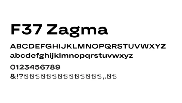 F37 Zagma, modern, bold
