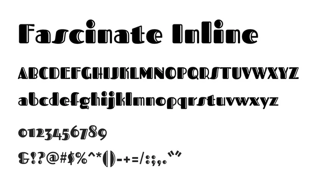 Fascinate Inline, bold, geometric