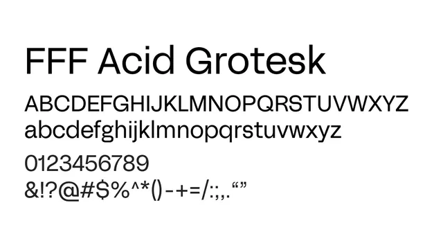 FFF Acid Grotesk, modern, geometric