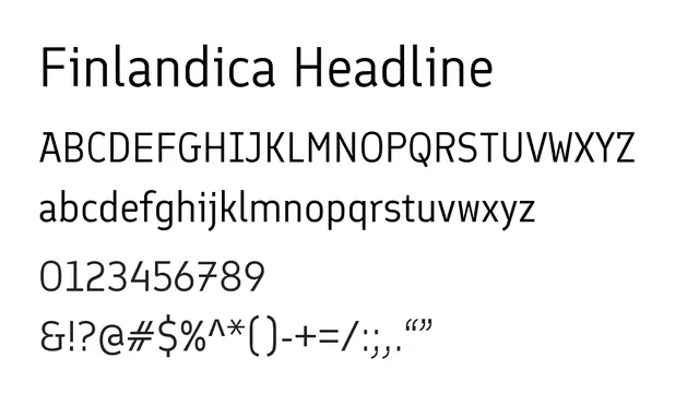 Finlandica Headline, modern, clean