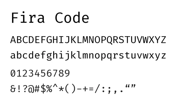 Fira Code, technical, clean