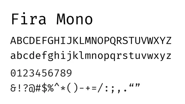 Fira Mono, technical, clean