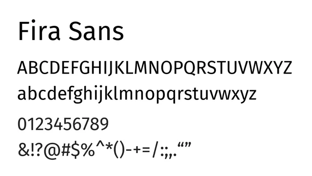Fira Sans, modern, clean