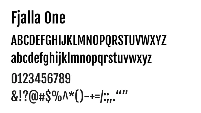 Fjalla One, bold, geometric