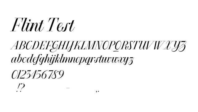 Flint Test, elegant, italic