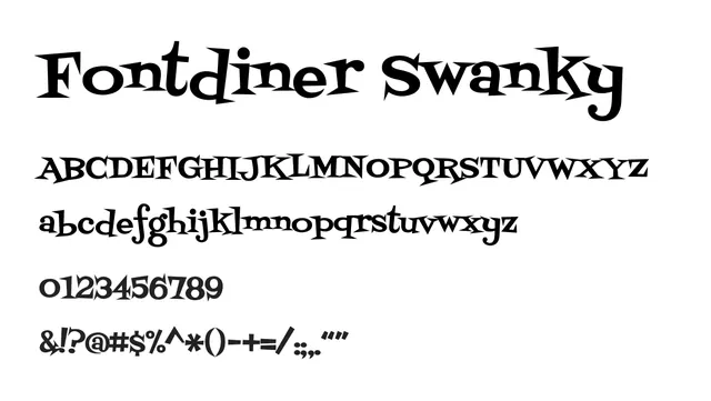 Fontdiner Swanky, playful, retro