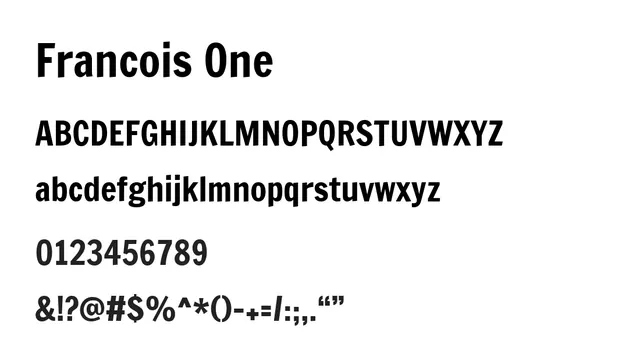 Francois One, bold, geometric