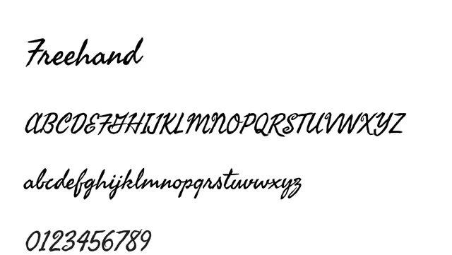 Freehand, elegant, flowing