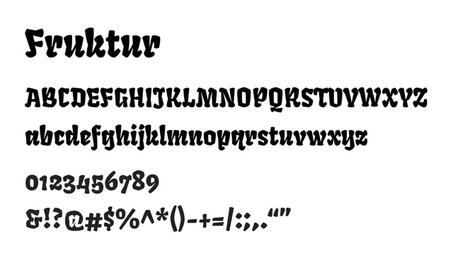 Fruktur, bold, italic