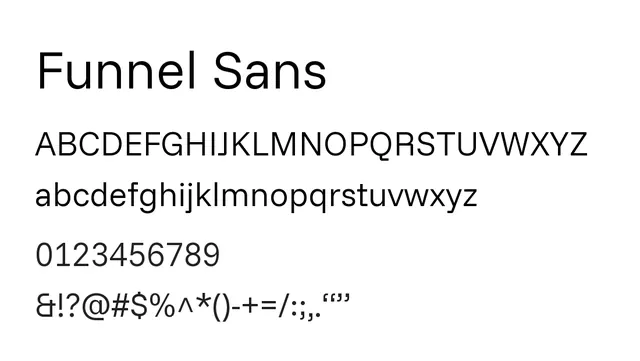 Funnel Sans, modern, clean