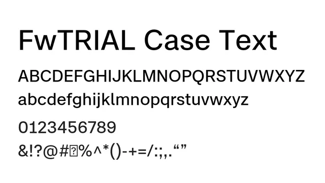 FwTRIAL Case Text, professional, balanced