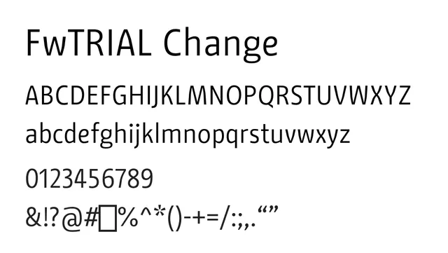 FwTRIAL Change, modern, clean