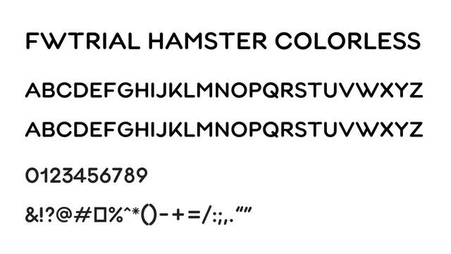 FwTRIAL Hamster Colorless, bold, modern