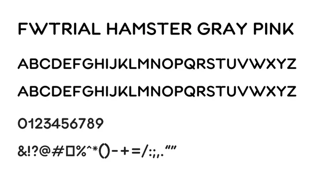 FwTRIAL Hamster Gray Pink, bold, modern