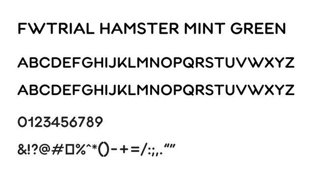FwTRIAL Hamster Mint Green, modern, clean