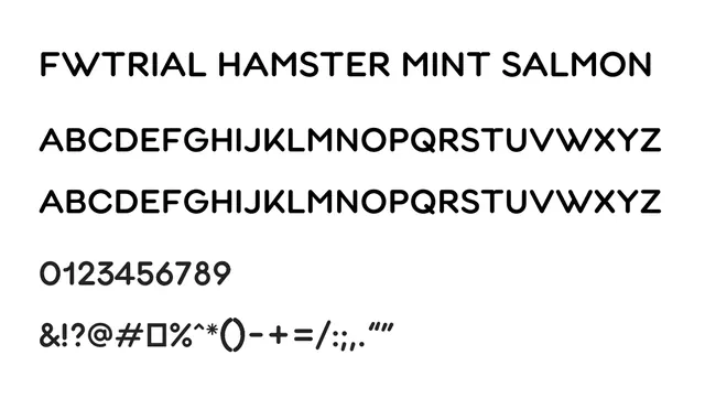 FwTRIAL Hamster Mint Salmon, modern, clean