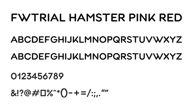 FwTRIAL Hamster Pink Red, modern, clean