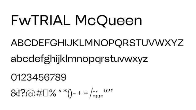 FwTRIAL McQueen, modern, bold