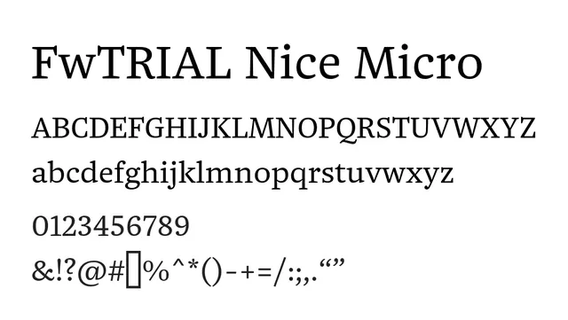 FwTRIAL Nice Micro, readable, compact