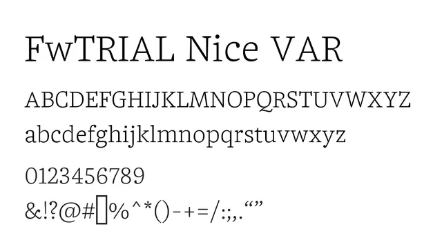 FwTRIAL Nice VAR, modern, clean
