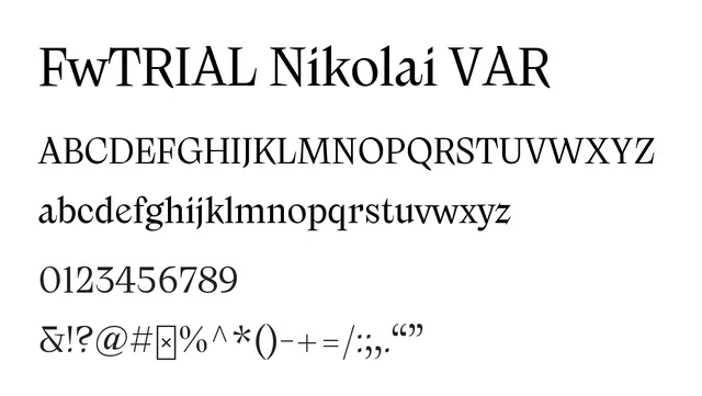 FwTRIAL Nikolai VAR, modern, clean