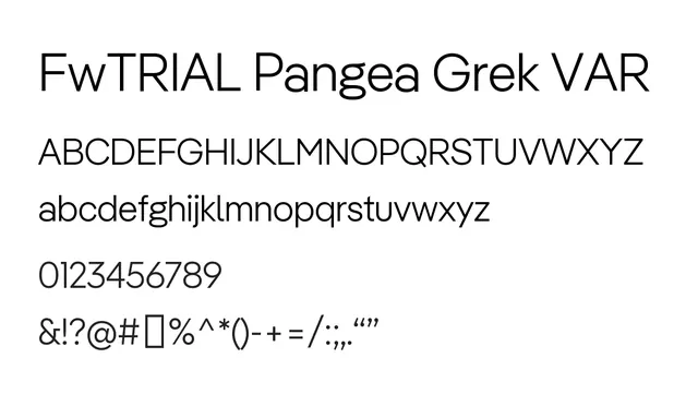 FwTRIAL Pangea Grek VAR, modern, clean