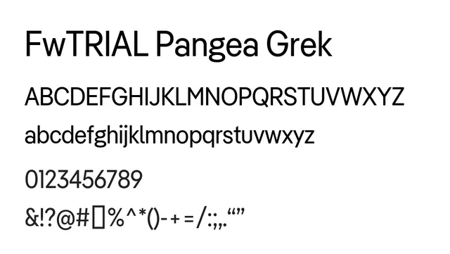 FwTRIAL Pangea Grek, modern, clean