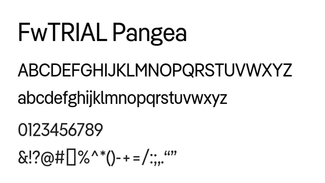 FwTRIAL Pangea, modern, clean