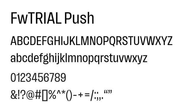 FwTRIAL Push, modern, clean