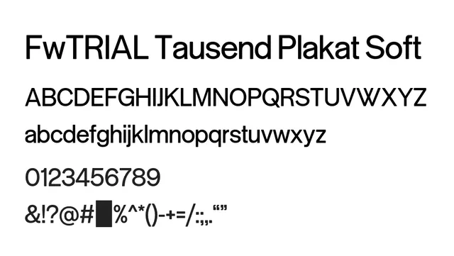 FwTRIAL Tausend Plakat Soft, modern, clean